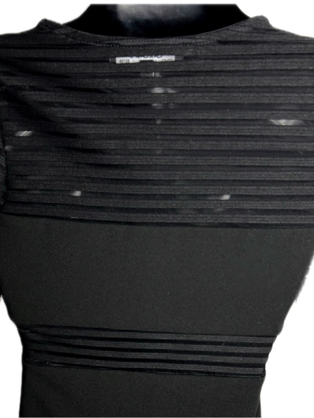 Lulu's Black Sheer Sleeve Dress NWOT - Picture 6 of 9